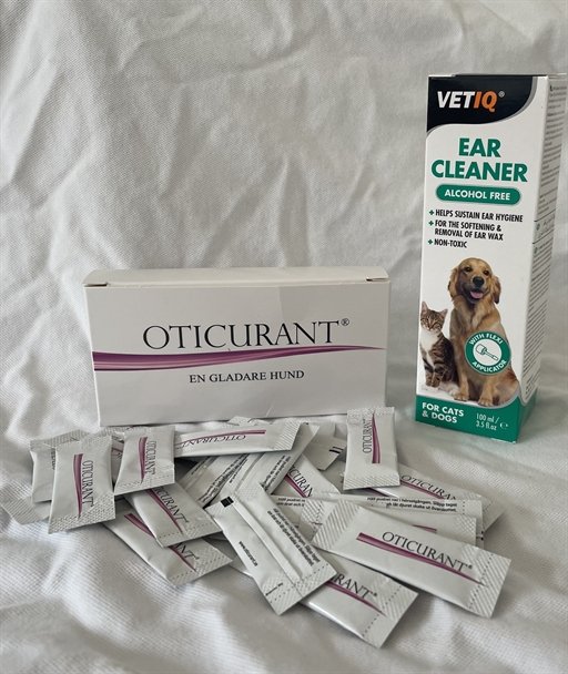 Pakke tilbud på OTICURANT veterinær og øredråber